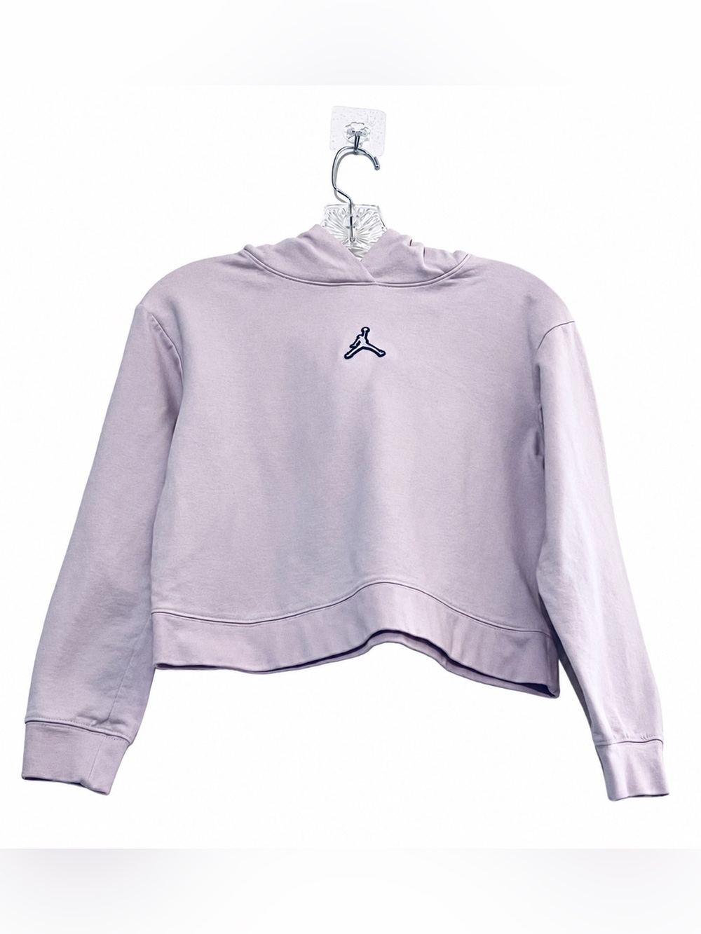 Jordan Girls Hoodie Youth Large 12-13Y Pink Cropped Pullover Jumpman Logo